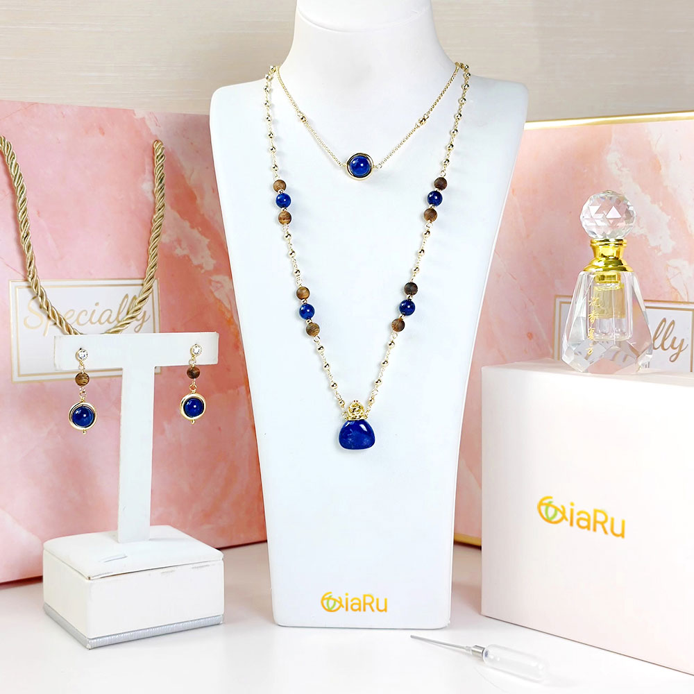 青金石镂空项链套装<豪华版>