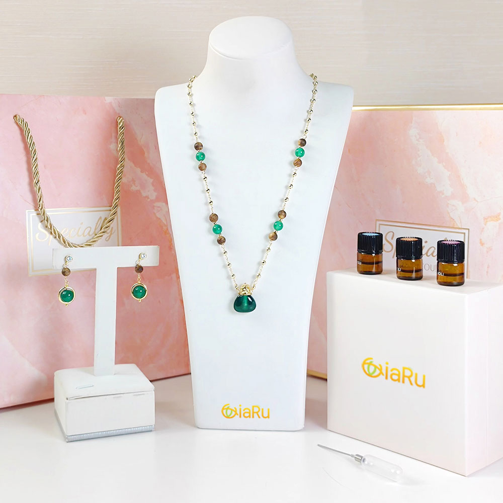 绿玛瑙镂空项链套装<经典版>